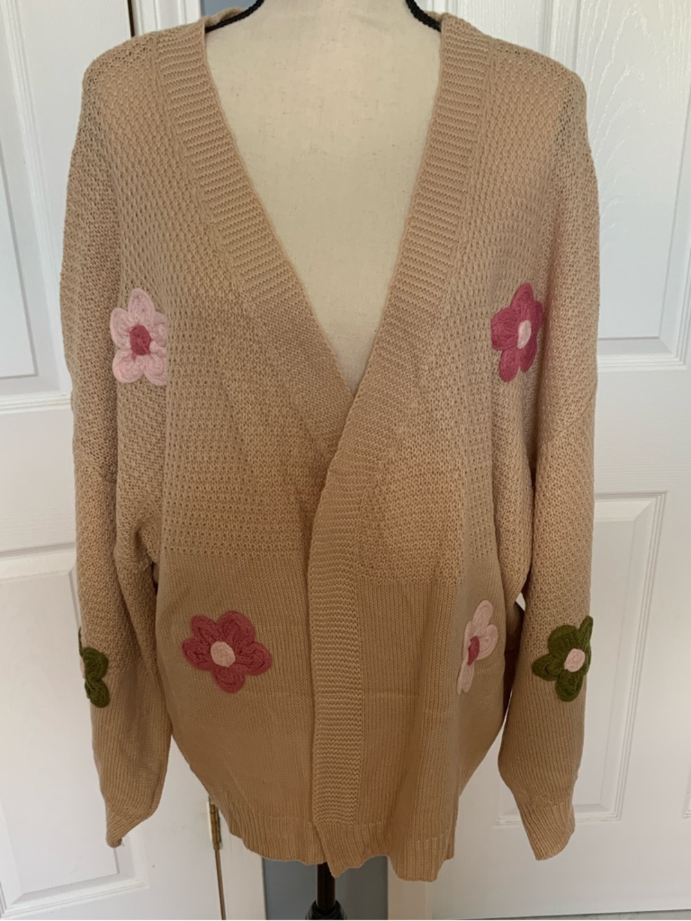 🌸SHEIN FLORAL CROCHET APPLIQUÉ CARDIGAN🌸
